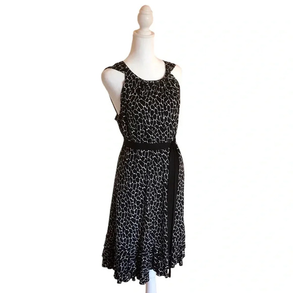 Black & White Polka Dot Midi Sleeveless Dress Barn Dress size 16 - Picture 9 of 10